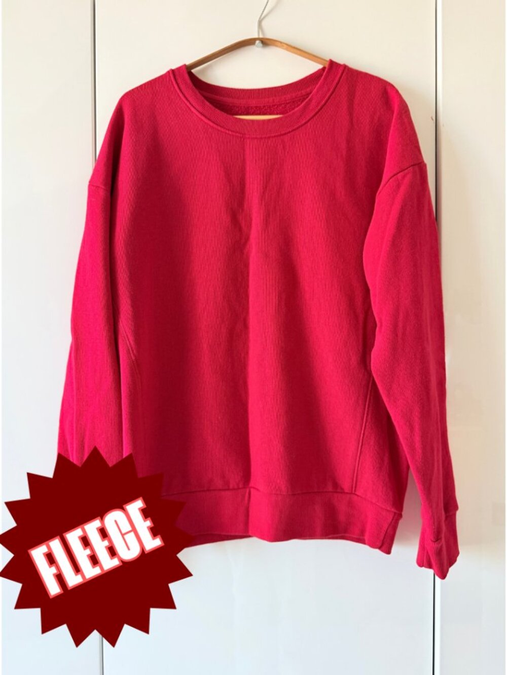 Reflex Athletic Apparel Red Ultra Soft Fleece Crewneck Sweatshirt Pullover Sz M